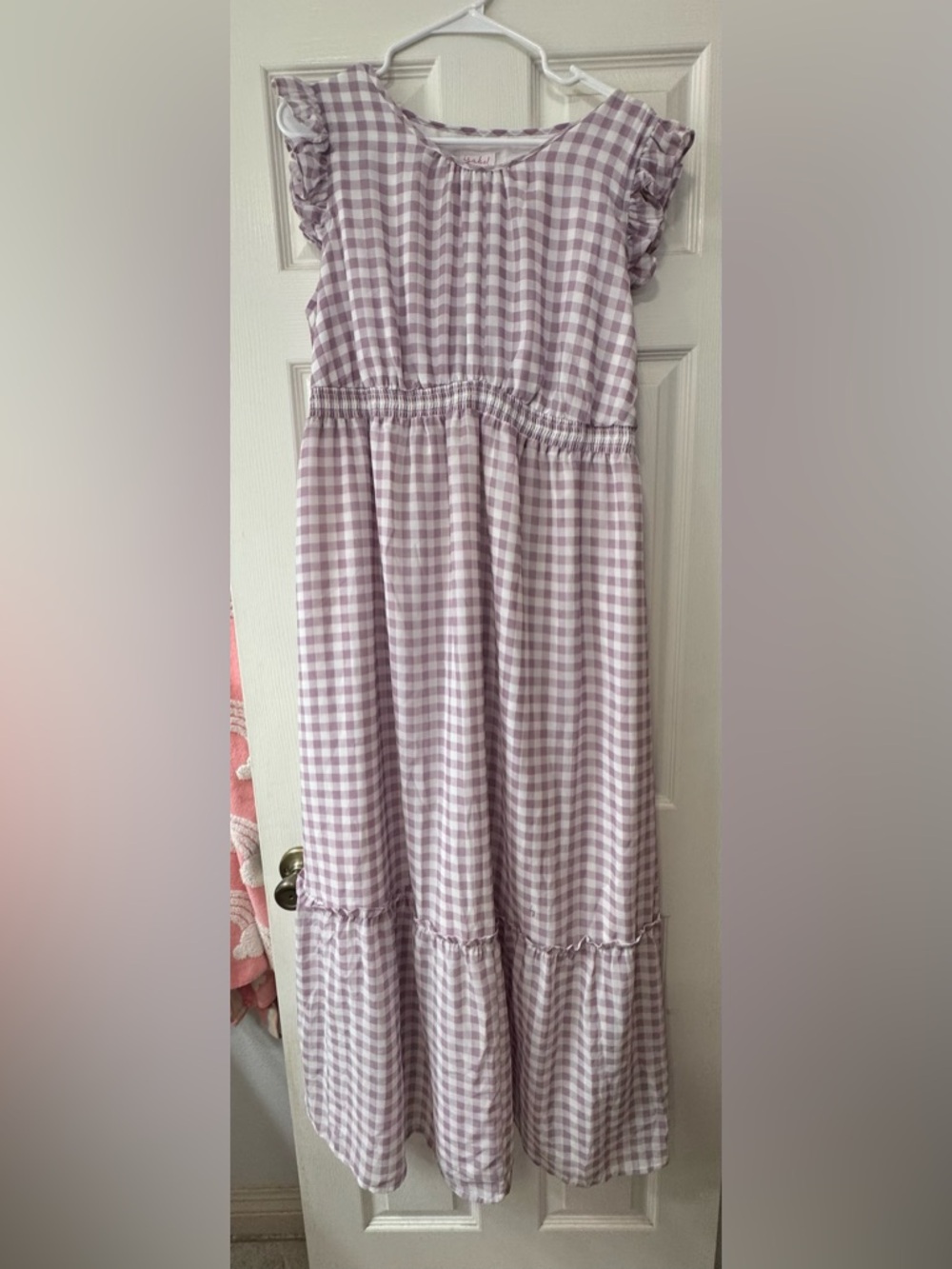 Isabel Maternity by Ingrid & Isabel Lavender Gingham Maxi Skirt